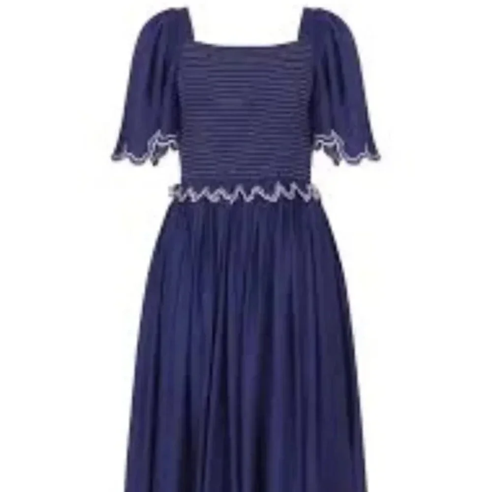 NEW AND NEVER WORN - JessaKae Helen Dress - Size 1XL - Navy Midi Dress - Picture 2 of 9